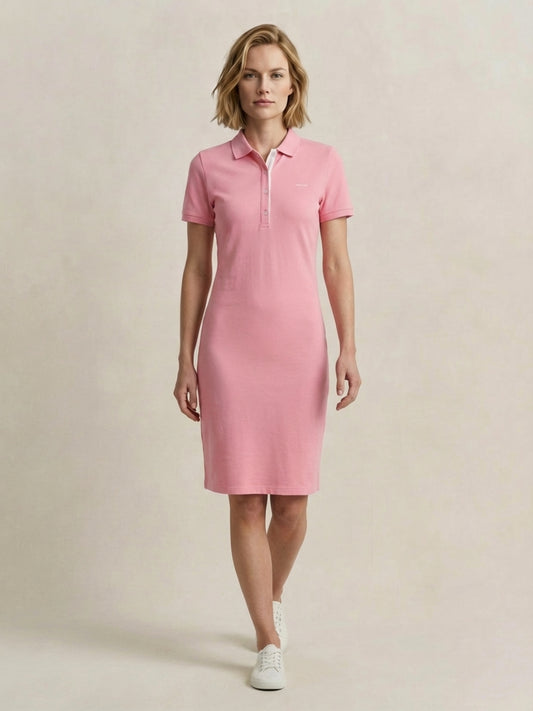 Gant Women Pink Solid Stretchable Slim Fit Dress