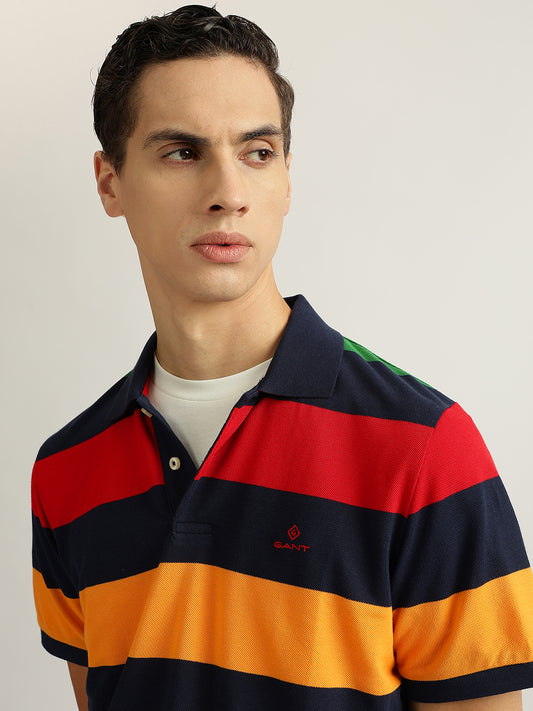Gant Multi Striped Regular Fit Polo Tshirt