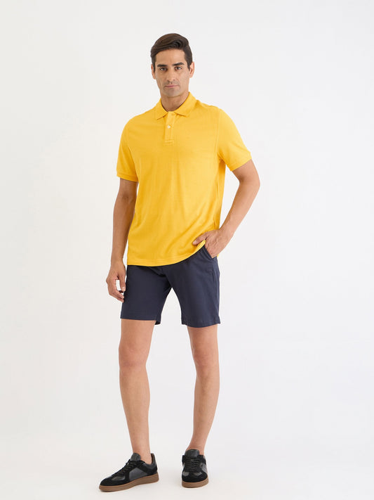 Gant Men Yellow Solid Polo Tshirt