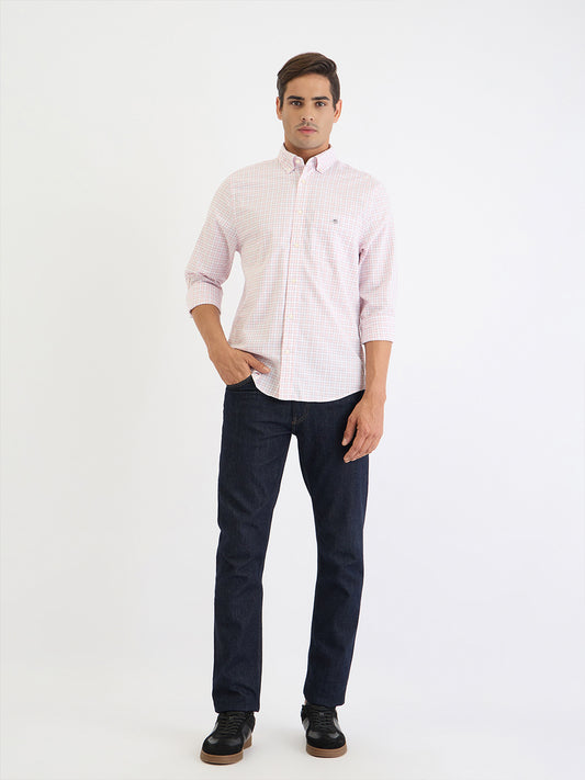 Gant Men Pink Check Collar Shirt