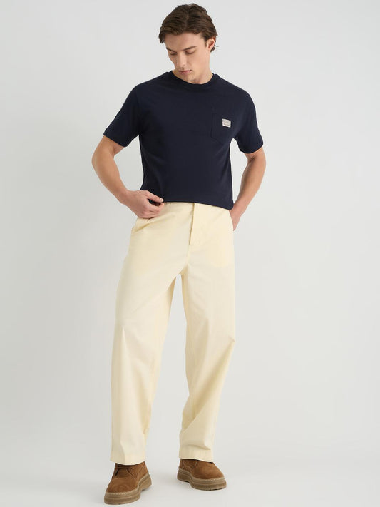 Gant Men Blue Regular Fit Solid Crew Neck Tshirt