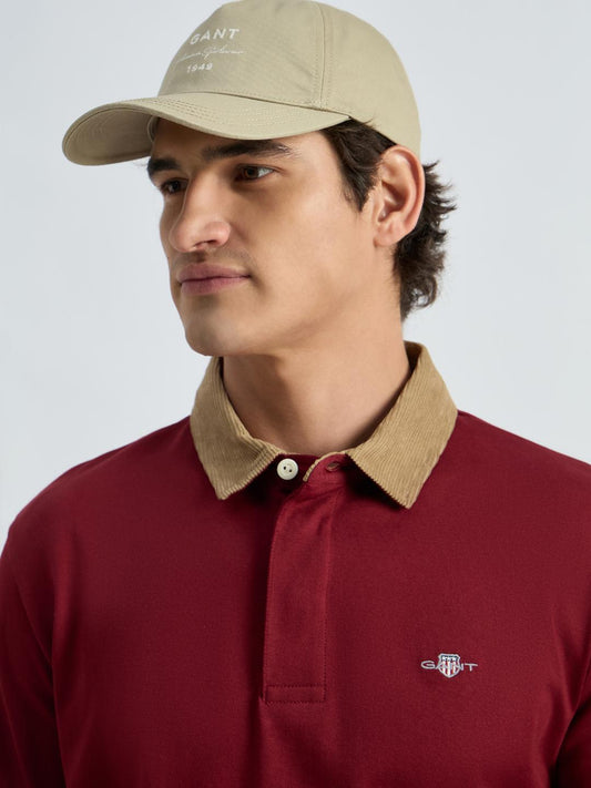 Gant Men Red Solid Polo Tshirt