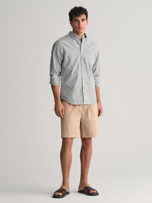 Gant Men Green Checked Button Down Full Sleeves Shirt