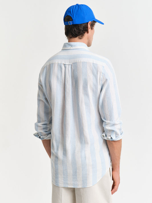 Gant Men Blue Button-Down Collar Full Sleeves Shirt