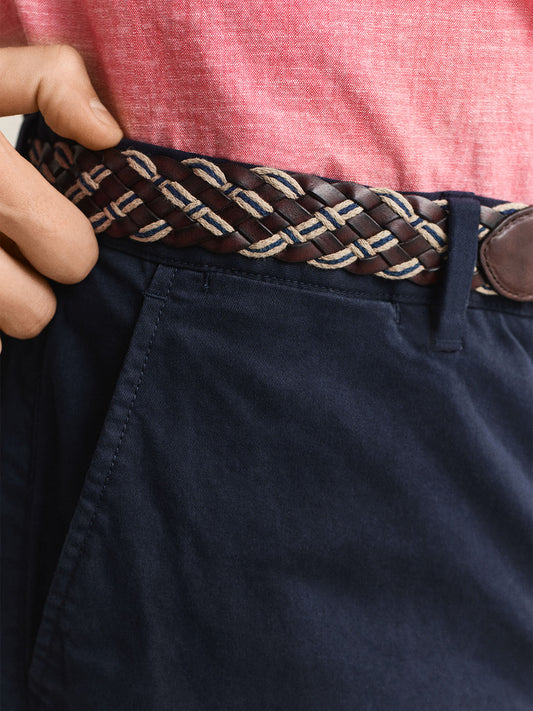 GANT Men Navy Blue Slim Fit Classic Chinoss Trouser