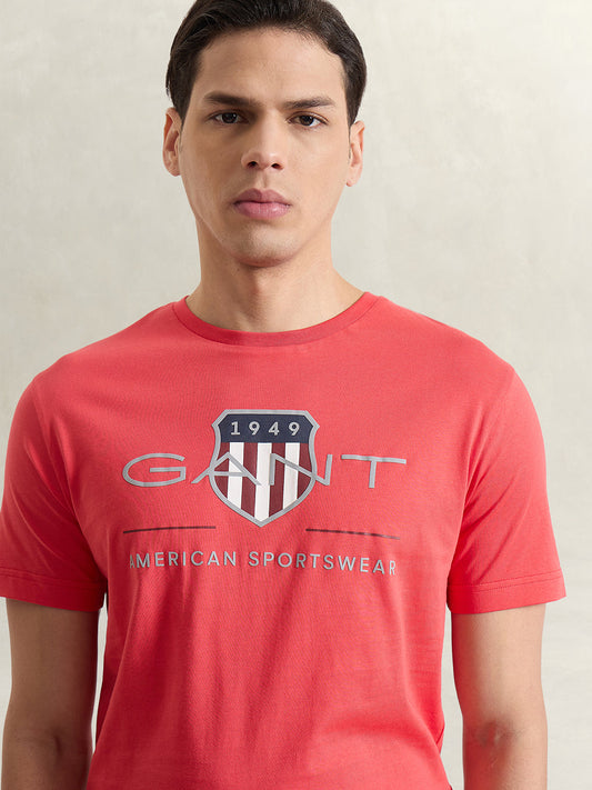 Gant Men Red Printed T-Shirt