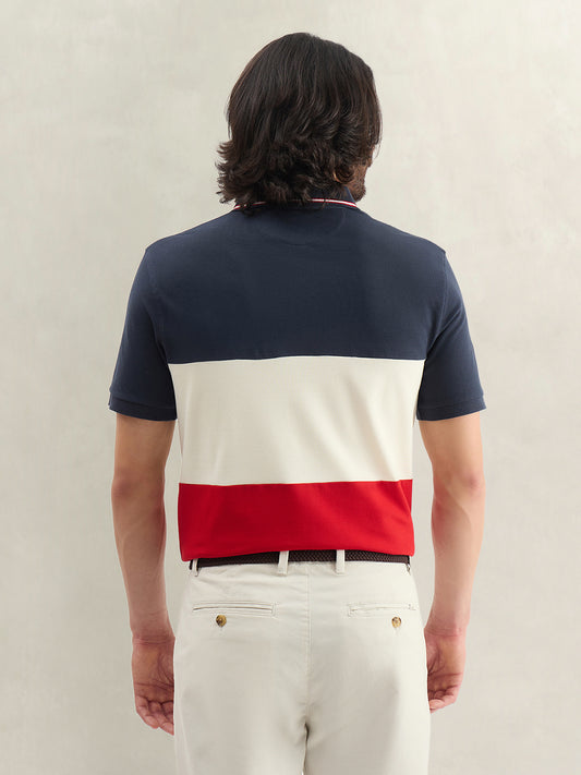 Gant Men Multicolor Colorblock Regular Fit Polo T-Shirt