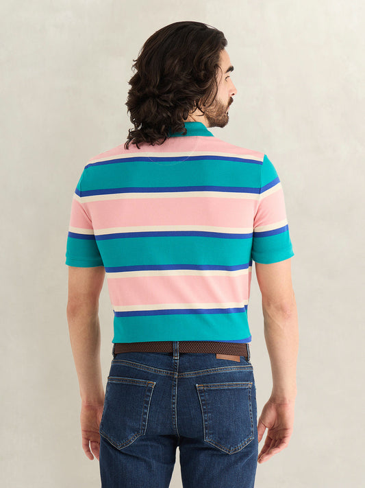 GANT Mens Multicolor Striped Polo T-Shirt