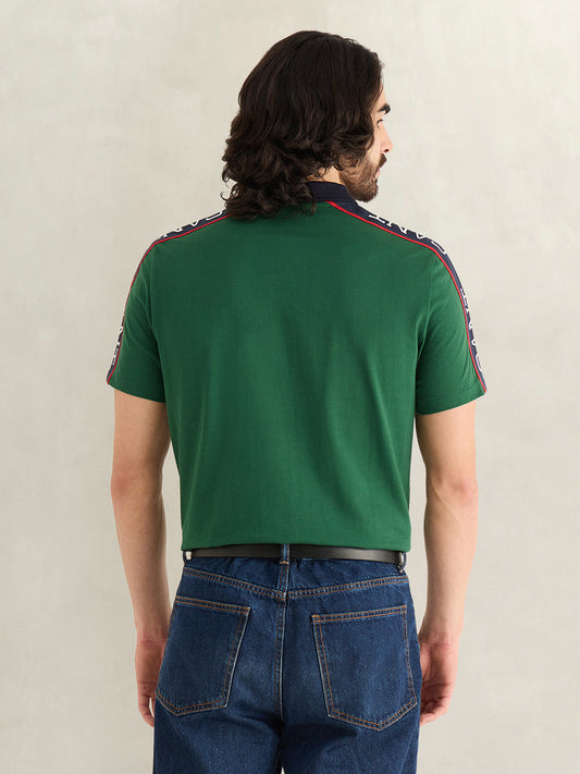 GANT Mens Green Logo Polo T-Shirt