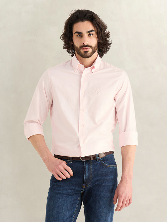 Gant Men Pink Solid Regular Fit Pure Cotton Shirt