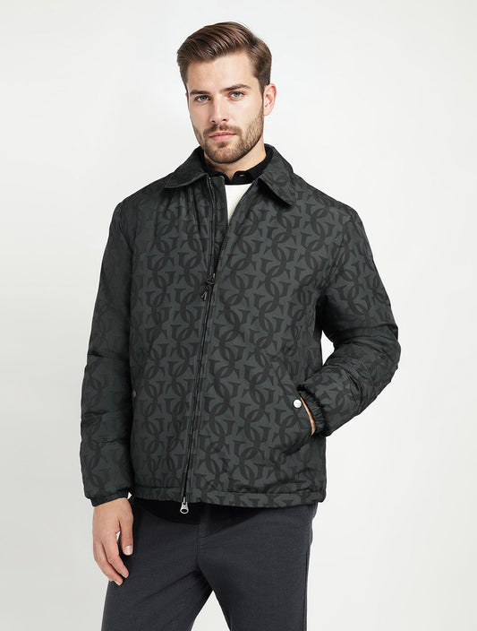 Gant Men Black Solid Collar Jacket
