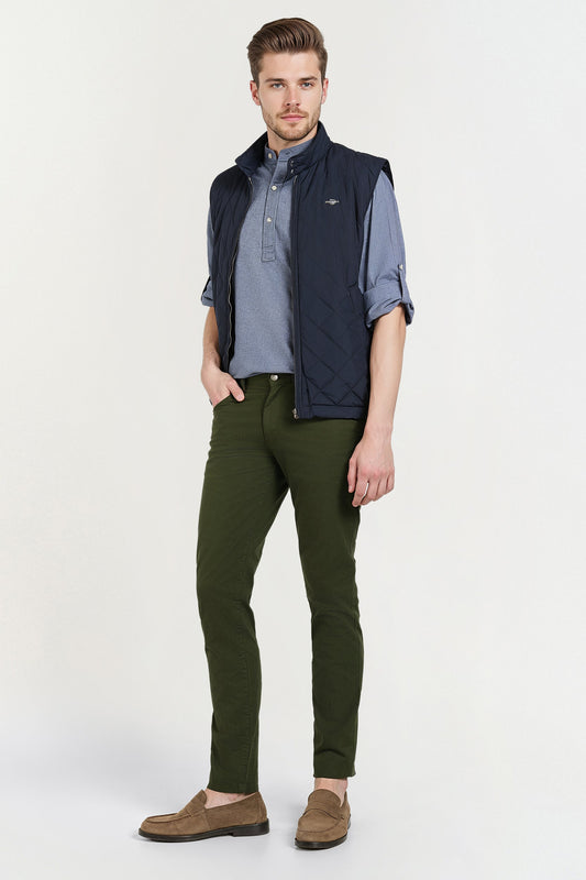 Gant Men Green Slim Fit Solid Jeans
