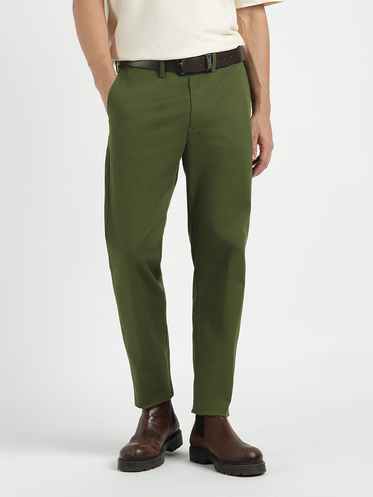 Gant Men Green Regular Fit Solid Trouser