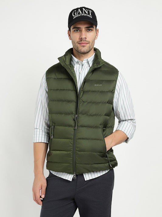 Gant Men Green Solid Collar Jacket
