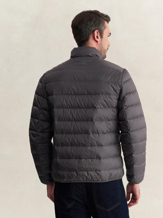 Gant Men Grey Regular Fit Quilted Puffer Jacket