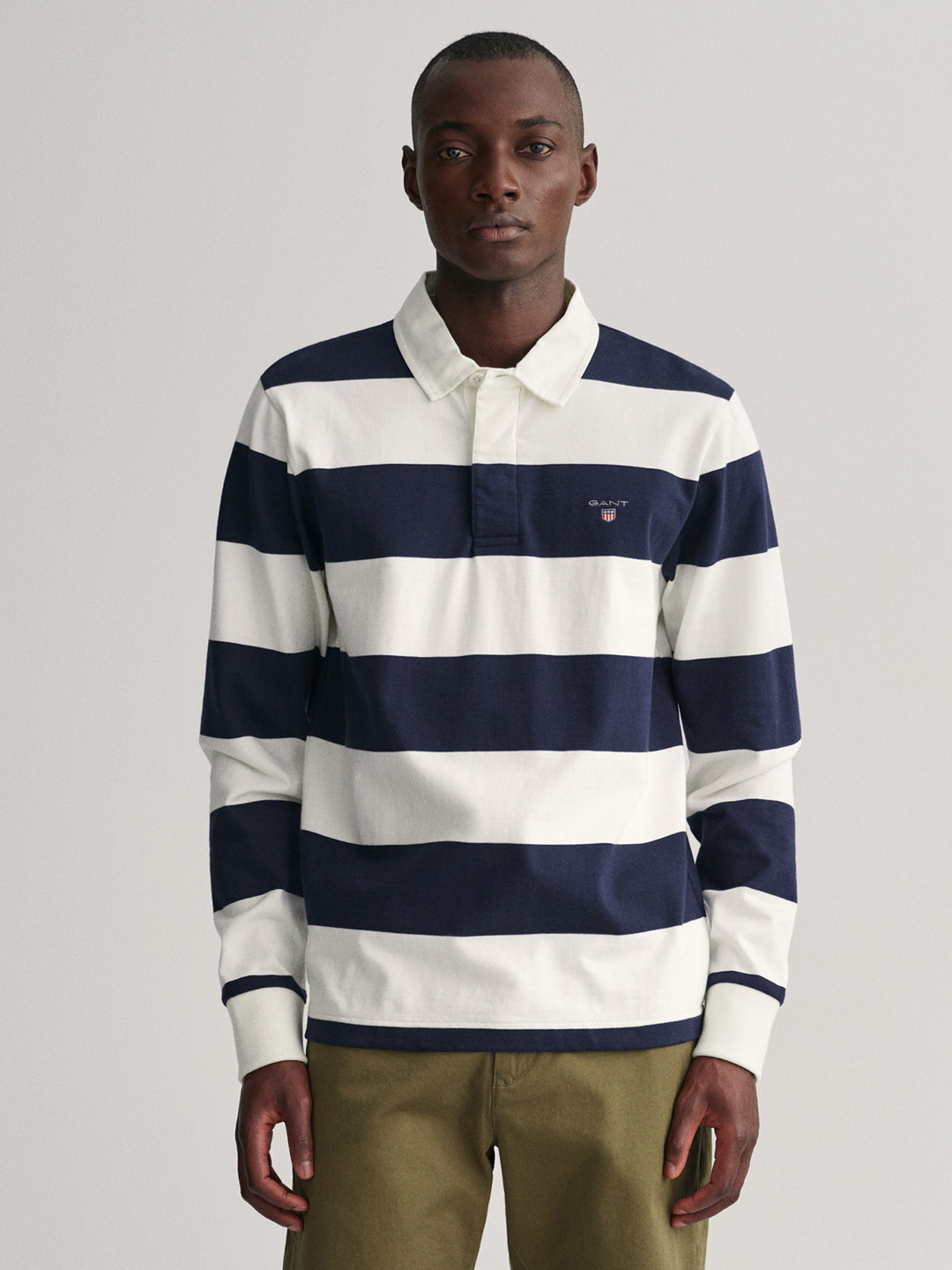 Shop Gant White Striped Regular Fit Polo T-Shirt - GANT India
