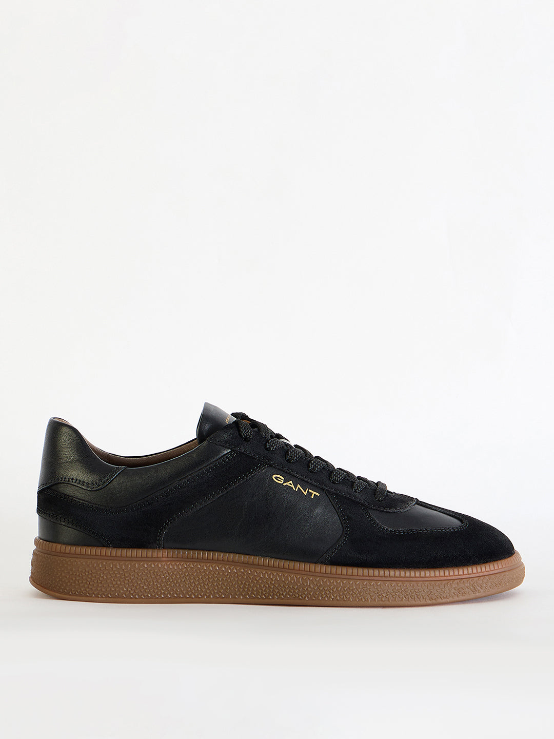 Shop Gant Men Black Color-Blocked Lace-Up Round Toe Sneakers Gant India