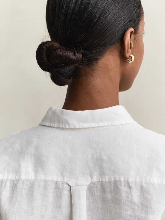 GANT Women White Pure Linen Shirt