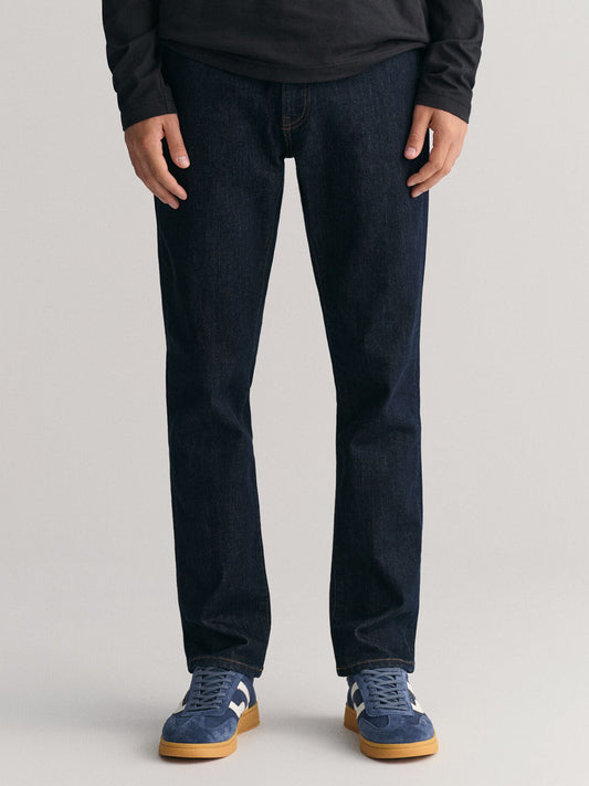 Gant Men Blue Slim Fit Washed Jeans