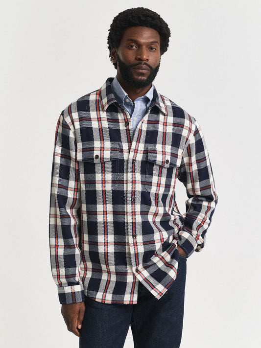 Gant Men Green Checks Collar Shirt