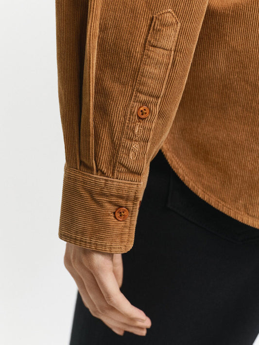 Gant Women Brown Solid Collar Shirt