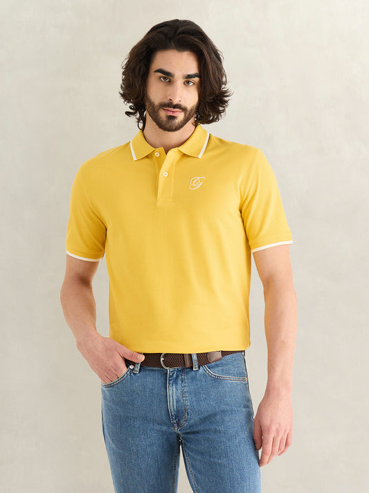 yellow polo t-shirt for men