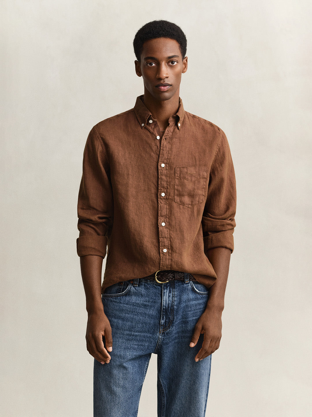 brown shirt for men