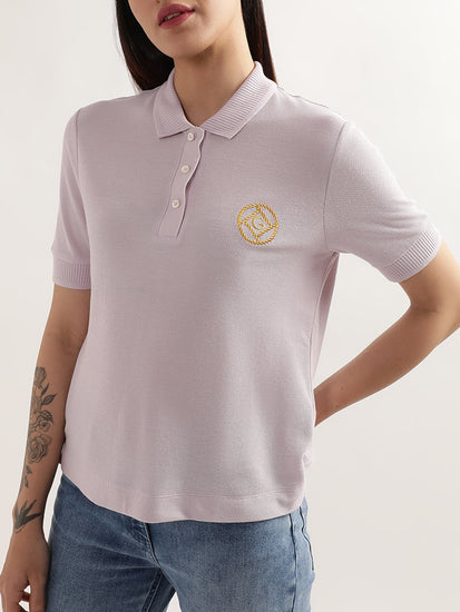 Gant Lilac Preppy Relaxed Fit Polo T-Shirt