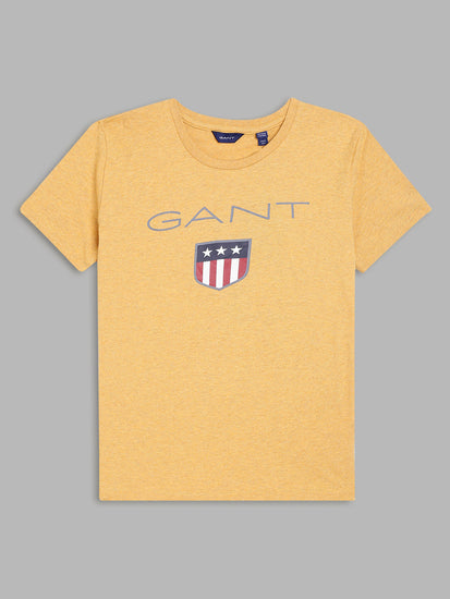 Gant Kids Yellow Logo Regular Fit T-Shirt