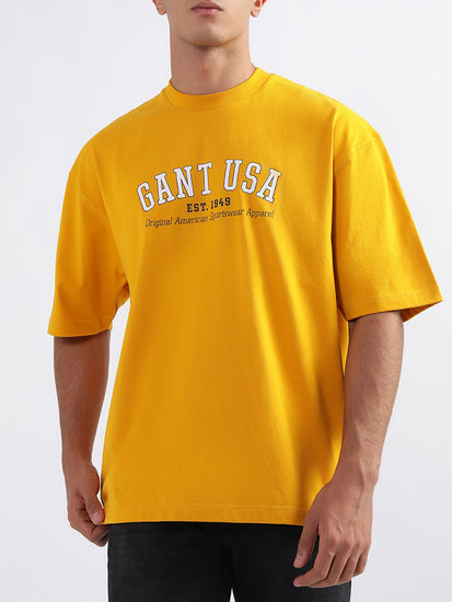 Gant Yellow Logo Relaxed Fit T-Shirt