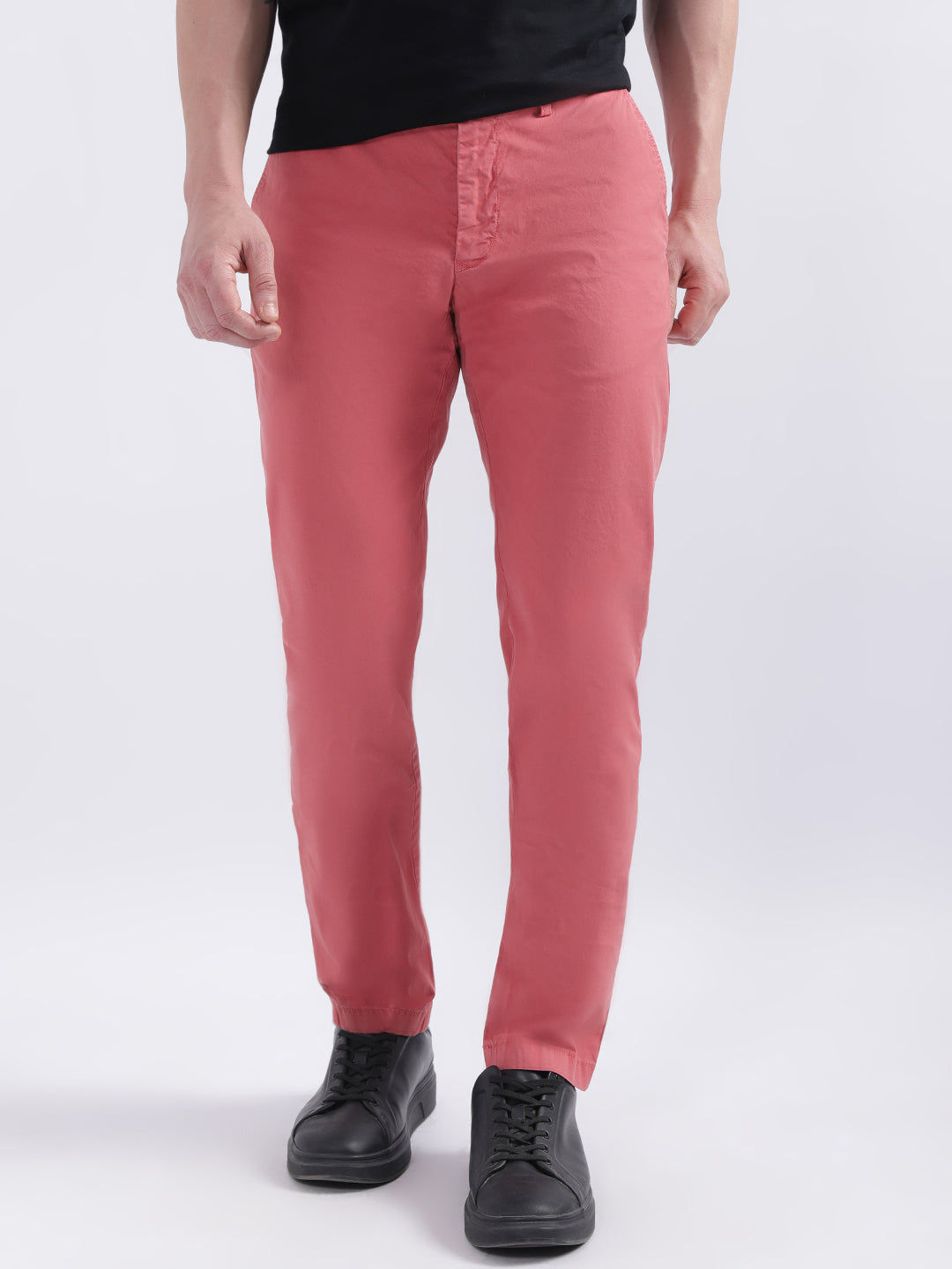 Gant Men Comfort Slim Fit Mid-Rise Trousers