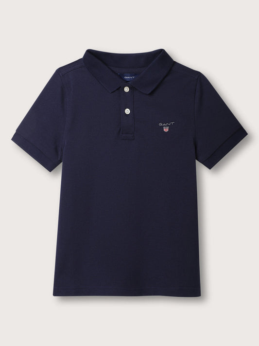 Gant Kids Navy Regular Fit Polo T-Shirt