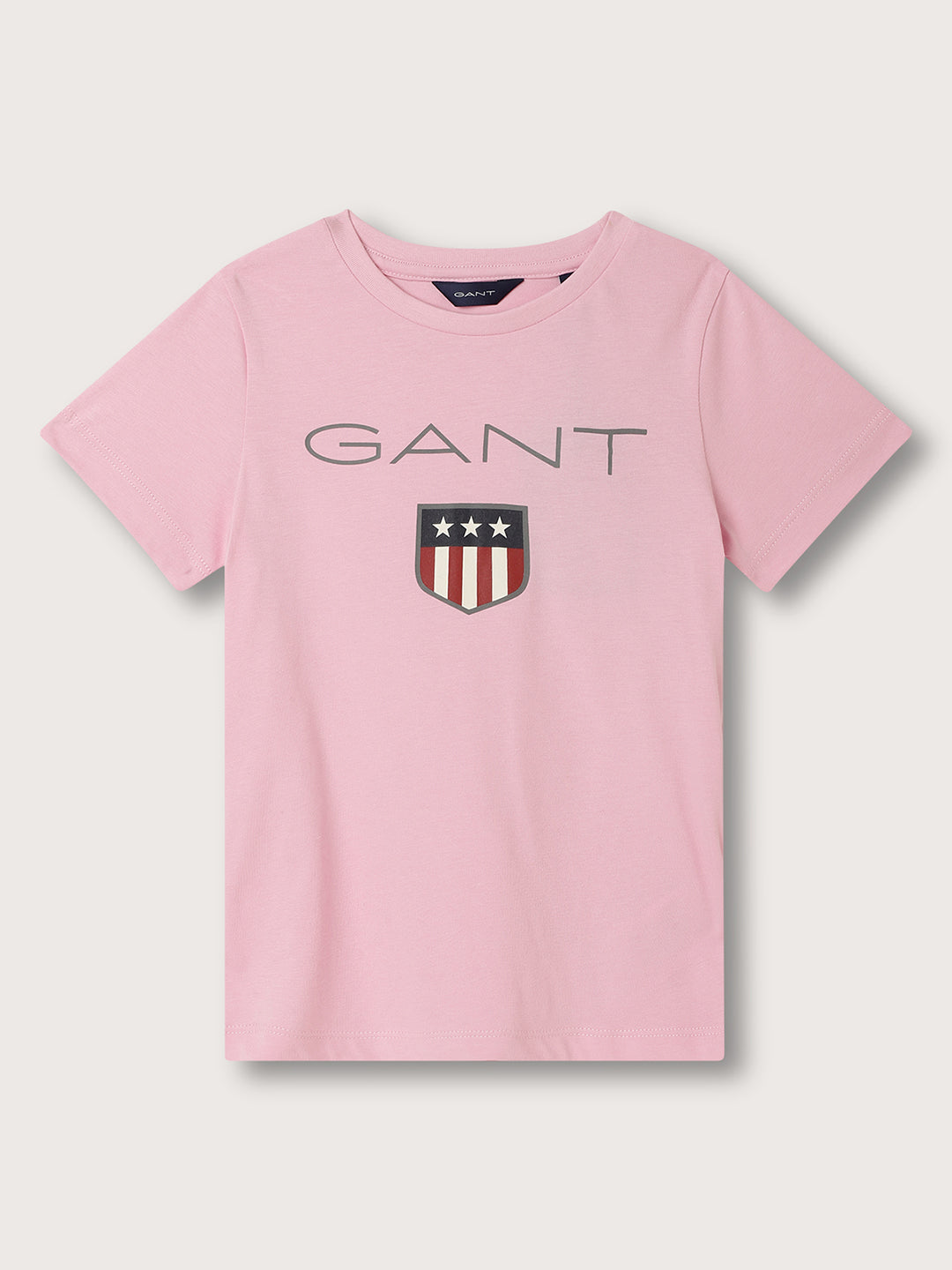 Gant Kids Pink Logo Regular Fit T-Shirt