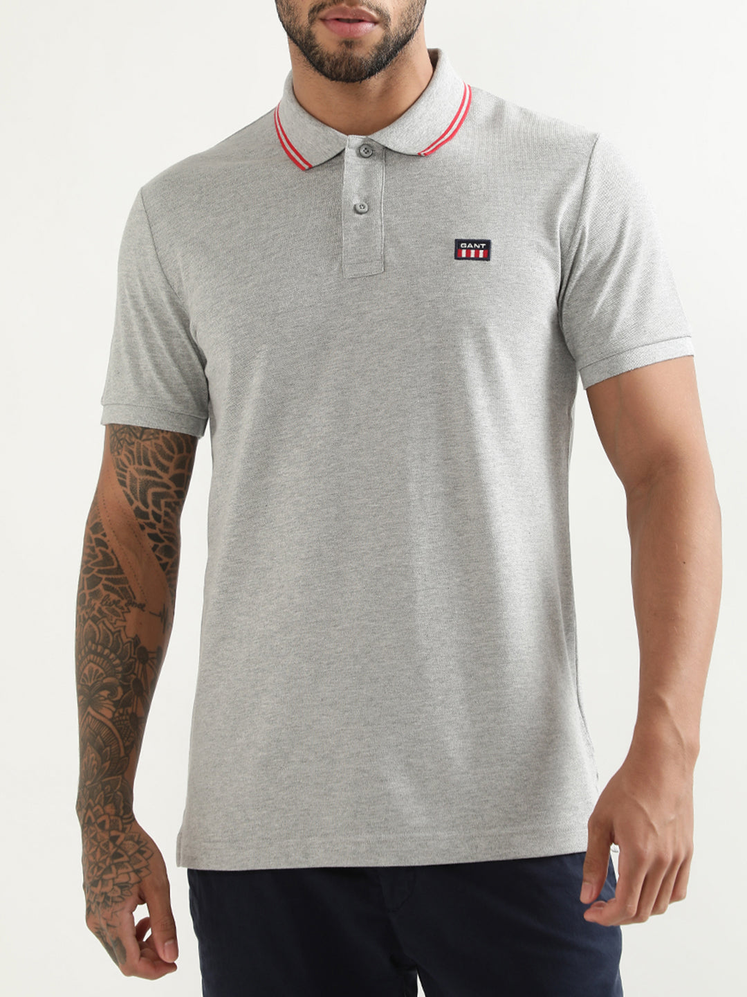 Gant Grey Regular Fit Polo Tshirt
