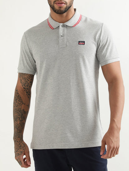 Gant Grey Regular Fit Polo Tshirt