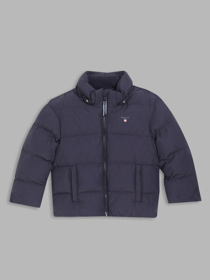 Gant Boys Navy Solid Collar Jacket