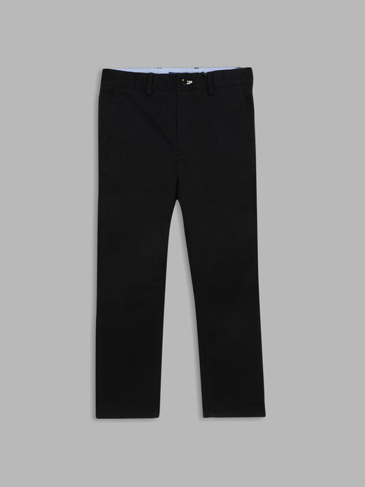 Gant Boys Black Cotton Trousers