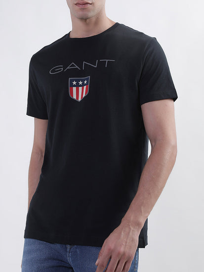 Gant Black Logo Regular Fit T-Shirt