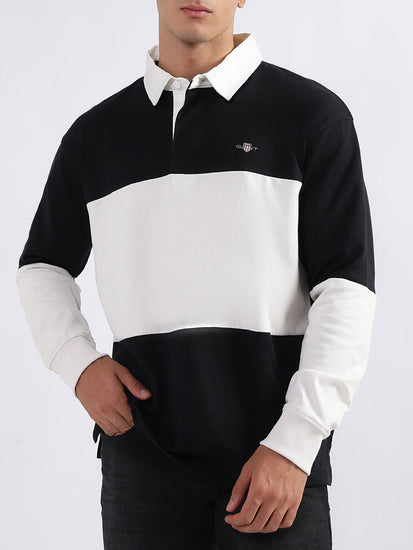 Gant Black & White Relaxed Fit Polo T-Shirt