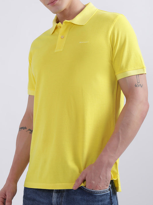 Gant Yellow Regular Fit Polo T-Shirt