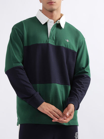 Gant Green & Blue Relaxed Fit Polo T-Shirt