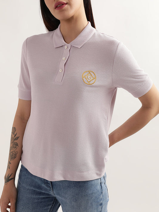 Gant Lilac Preppy Relaxed Fit Polo T-Shirt