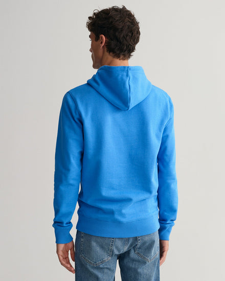 Gant Men Blue Hooded Solid Sweatshirt