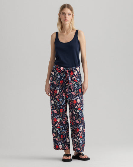 Gant Women Blue Floral Printed Trousers