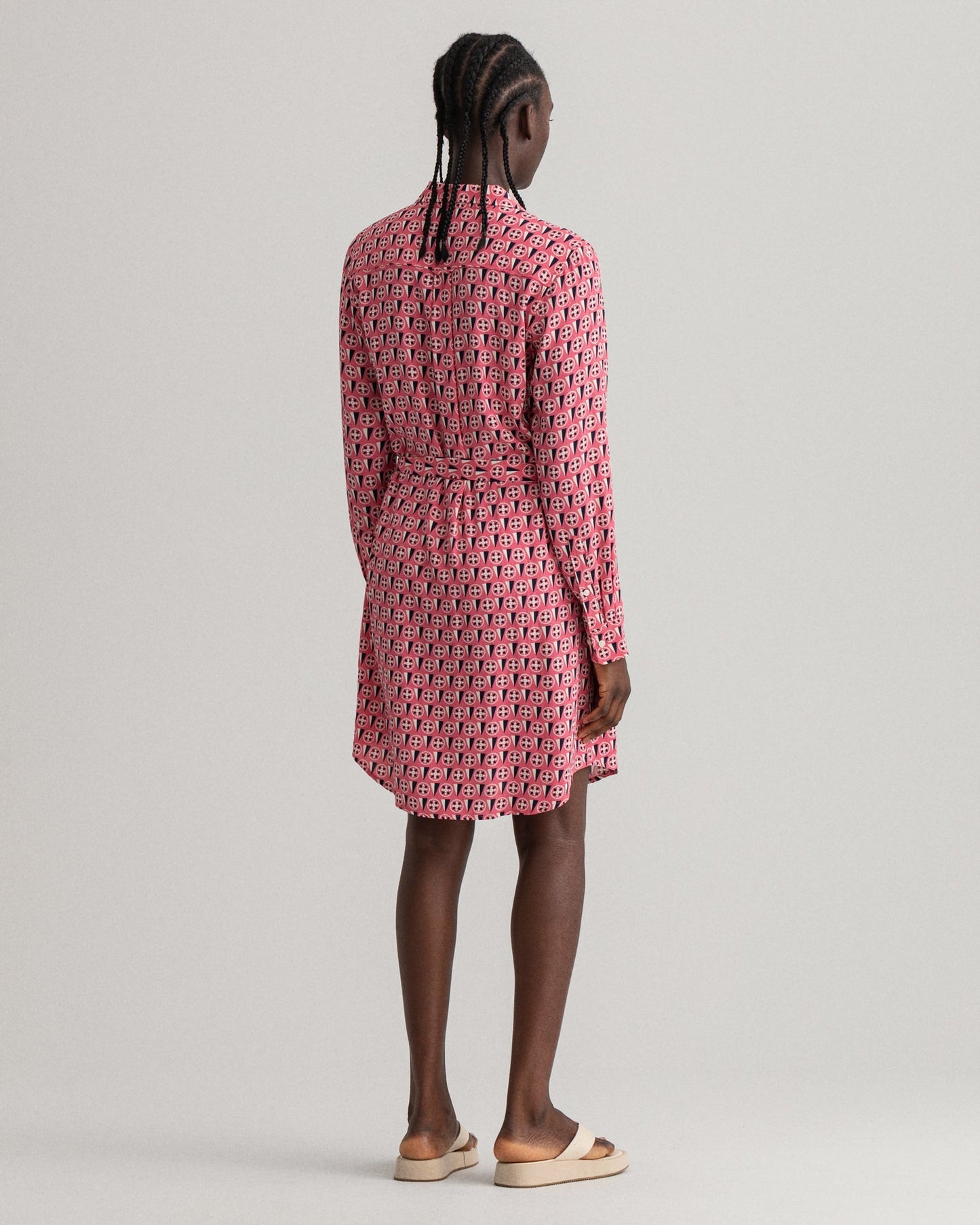 Gant Pink Geometric Shirt Dress