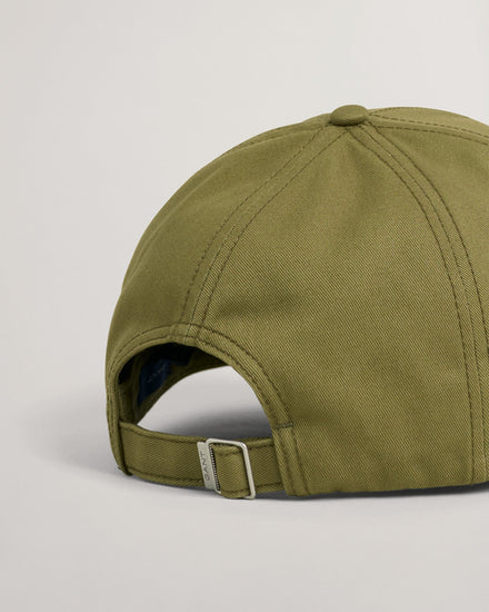 Gant Boys Olive Green White Embroidered Pure Cotton Baseball Cap