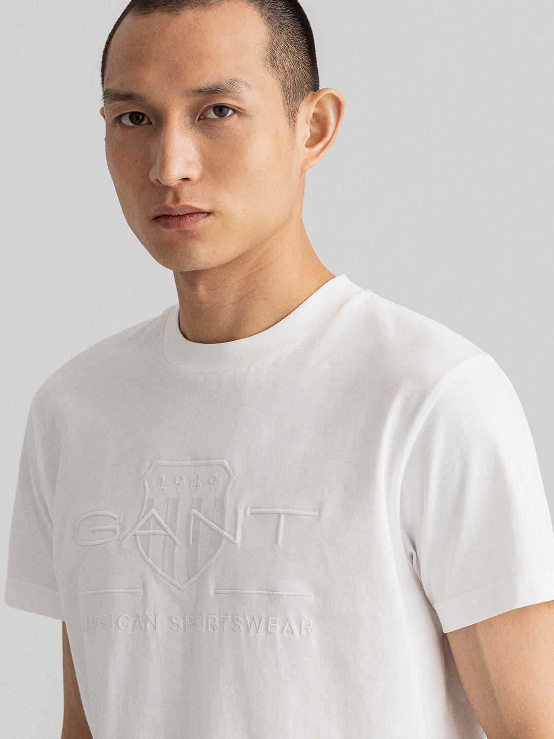 Gant White Logo Regular Fit T-Shirt