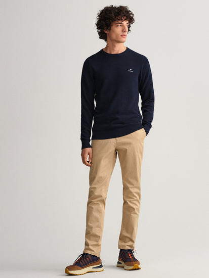 Gant Men Khaki Slim Fit Chinos Trousers