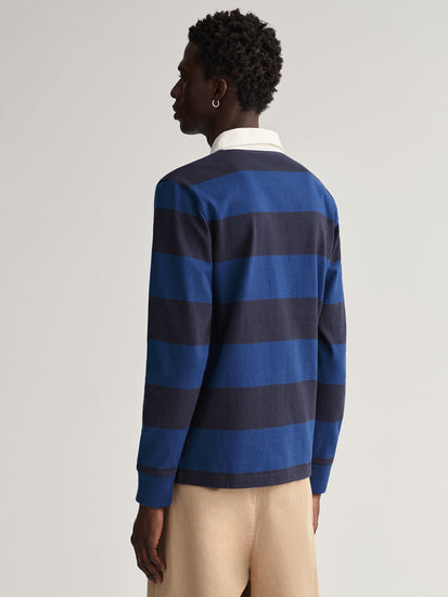 Gant Blue Striped Regular Fit Polo T-Shirt