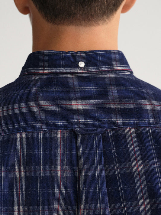 Gant Blue Checked Regular Fit Shirt